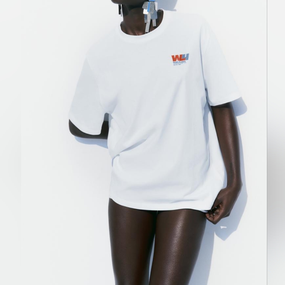 Zara Printed Embroidered Tshirt